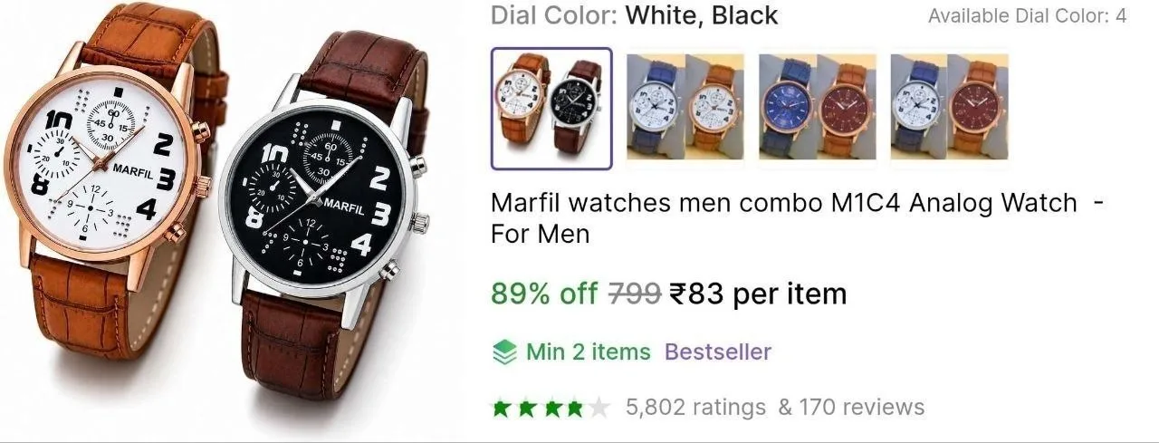 Analog Watch - For Men at ₹83.
