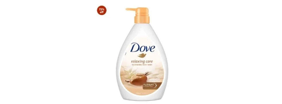 Dove Relaxing Shea Butter Body Wash with Vanilla for Soft Skin, Soothing Scent, 1L