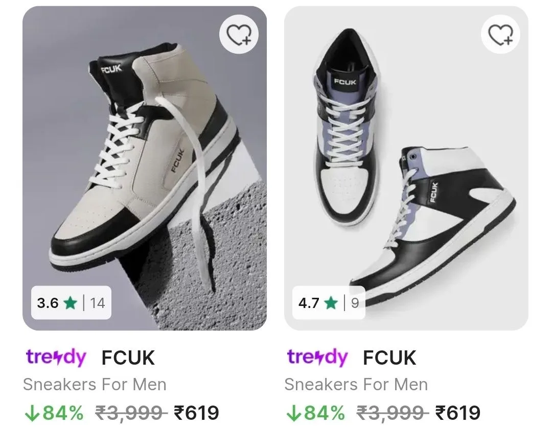 Fcuk Mens Casual Shoes Starts