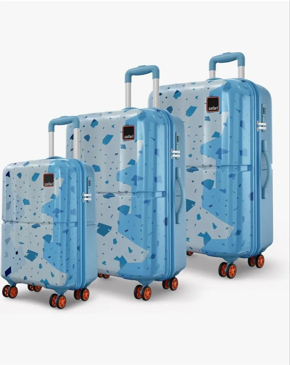 Safari Tazzo 8 Wheels Set of 3 Trolley Bag