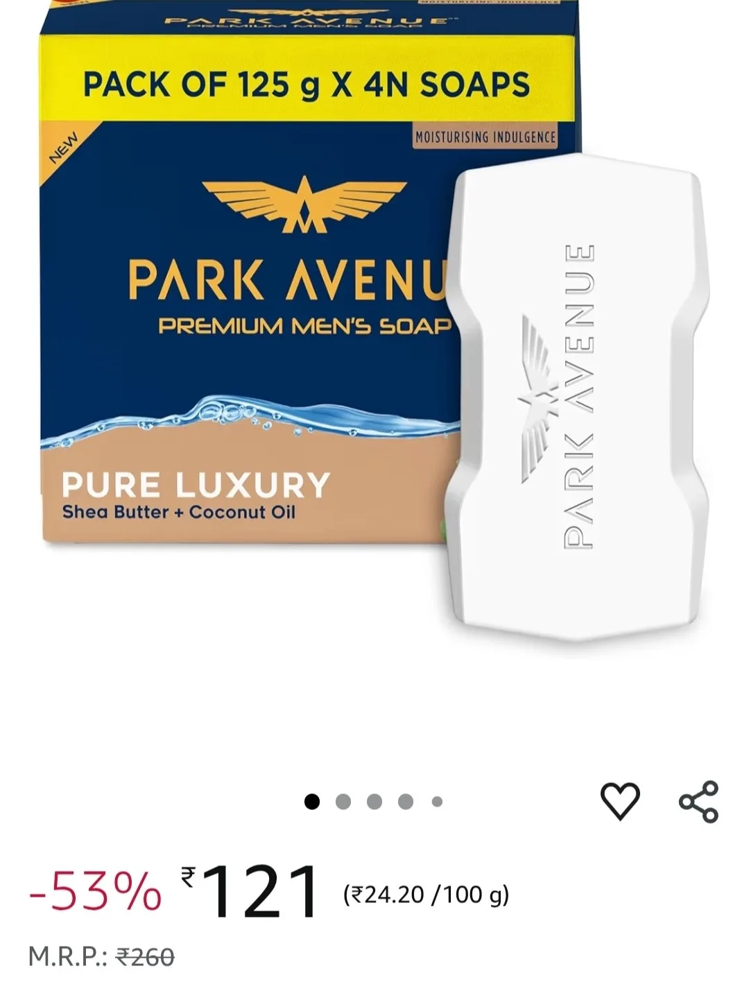 ₹121 Park Avenue Soap Pack Of 4 🧼