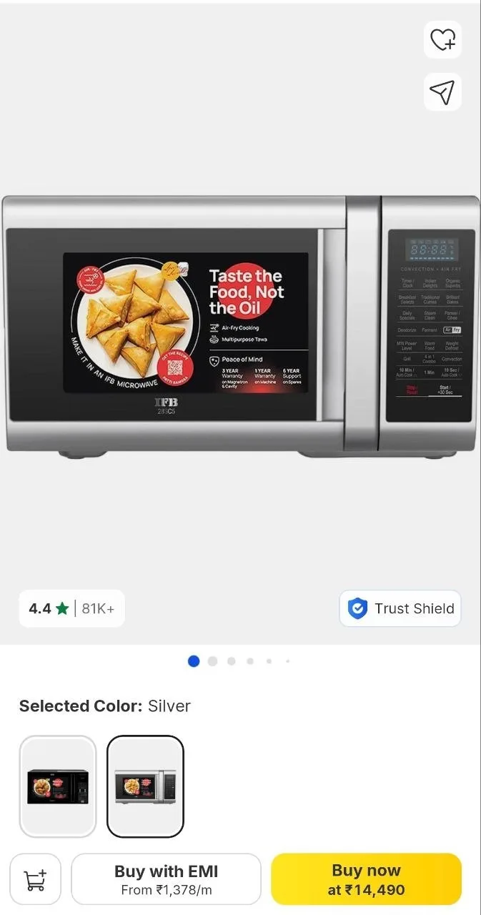 IFB 28 L Air Fry, Multi-Stage Cooking Convection Microwave Oven