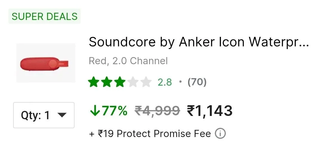 Soundcore by Anker Icon Waterproof Bluetooth Speaker