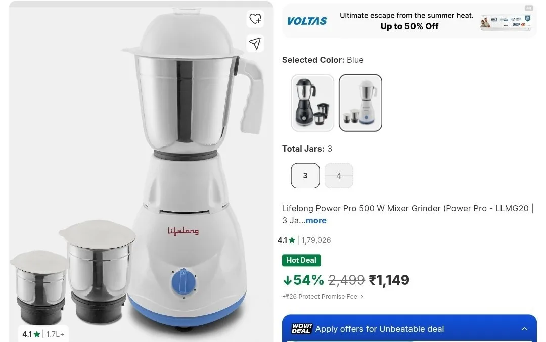 Lifelong Mixer Grinder
