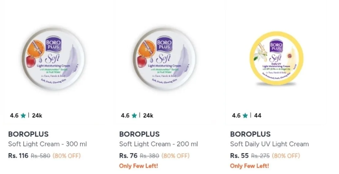 80% off : Boroplus Skin Care Products.