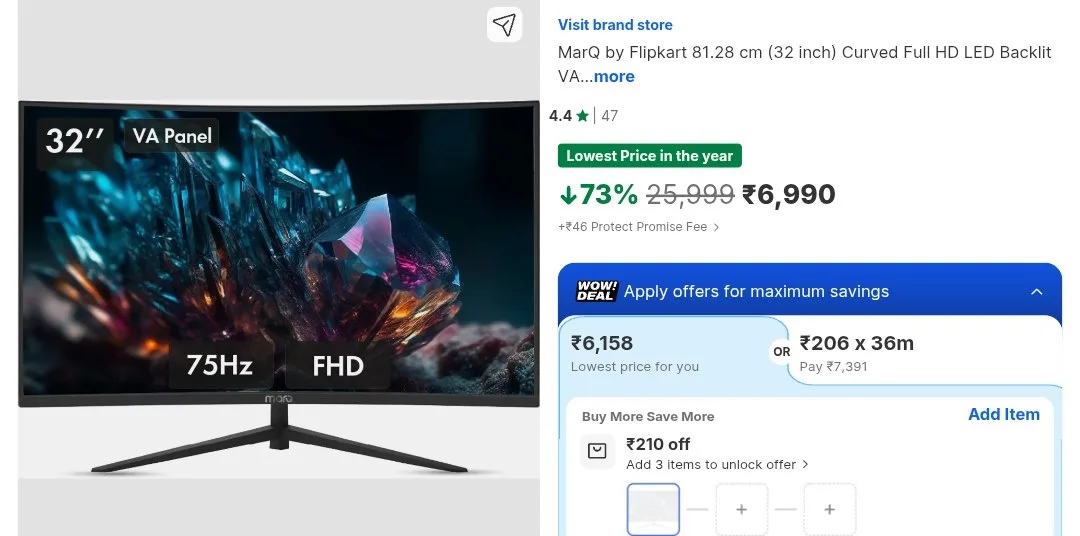 32 inch Monitor @ 6990 🔥