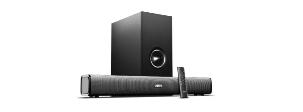 Mivi Nex 150 Soundbar with Subwoofer | 150W Home Theater Speaker | 2.1 Channel Sound Bar for Smart TV | Bluetooth v5.3 | HDMI, ARC, Coaxial & USB Speaker Home Theatre | Made in India (Black)