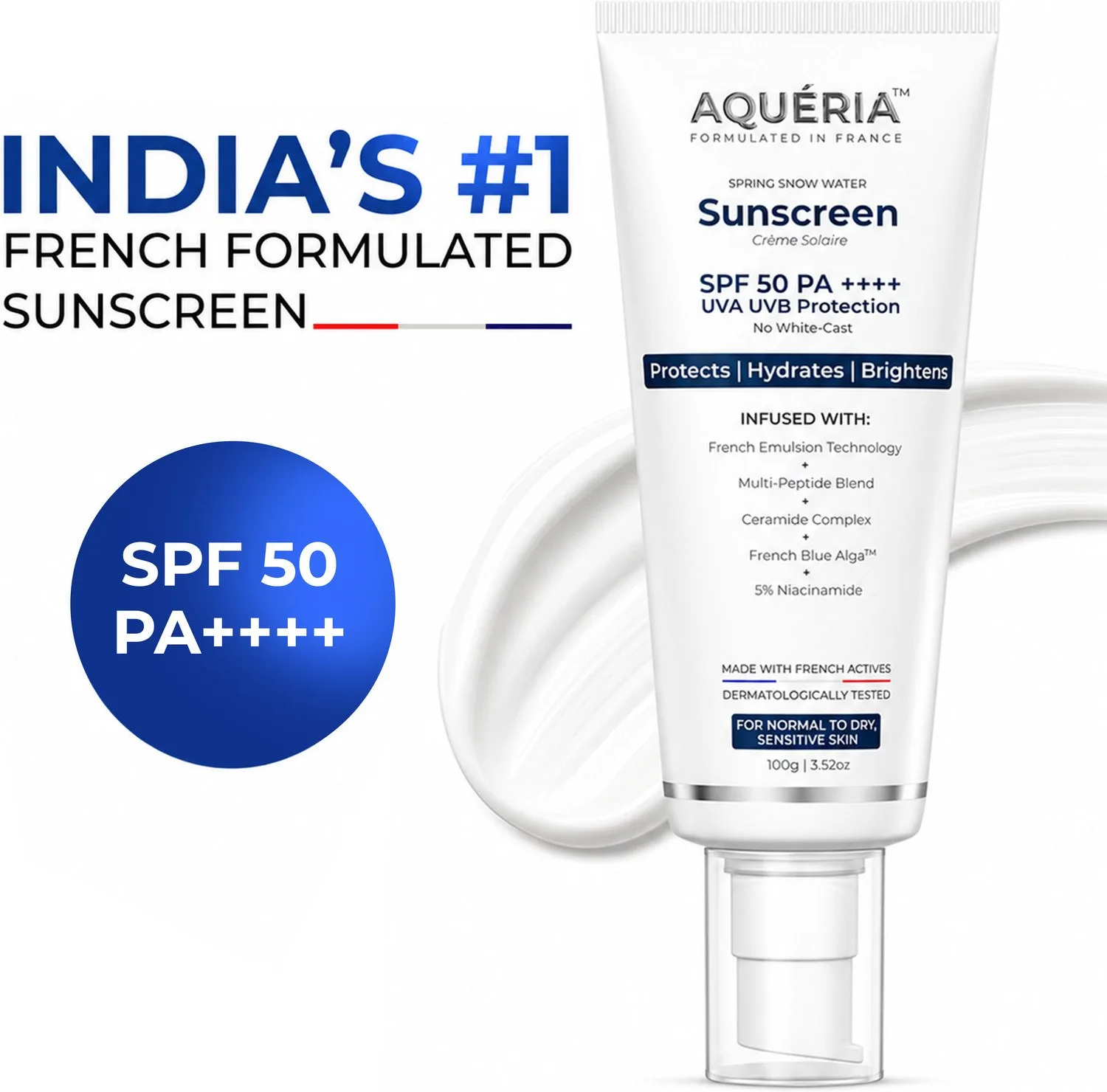 Sunscreen - SPF 50 PA++++ Brightening & Hydrating French Mul