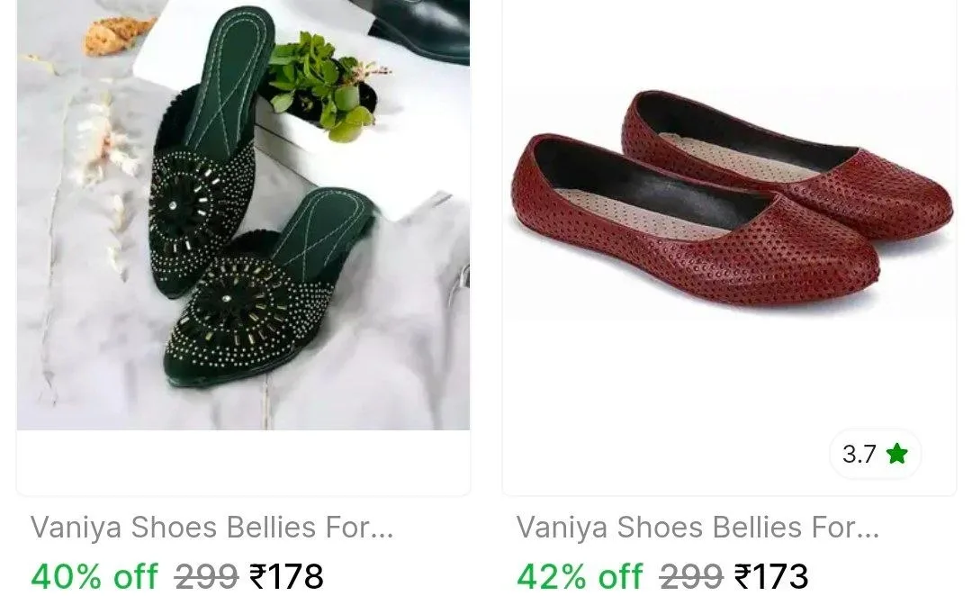 Women's shoes bellies ₹173🔥