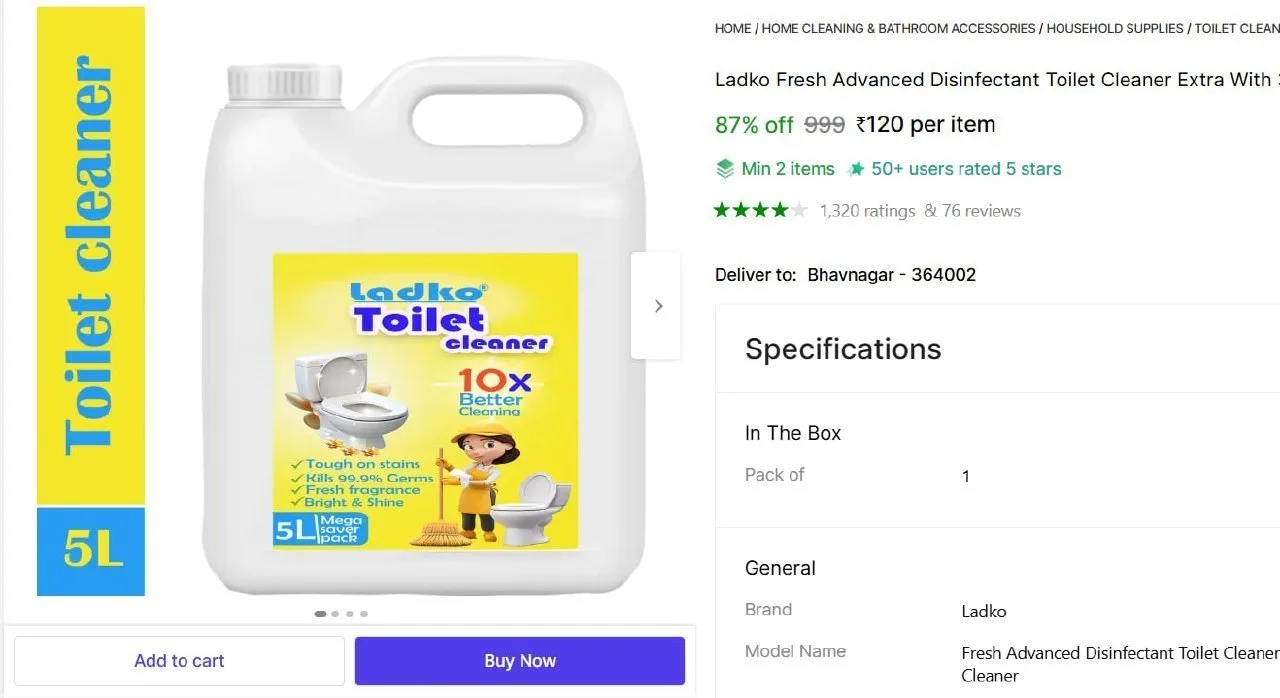 GRAB - 5L Toilet Cleaner