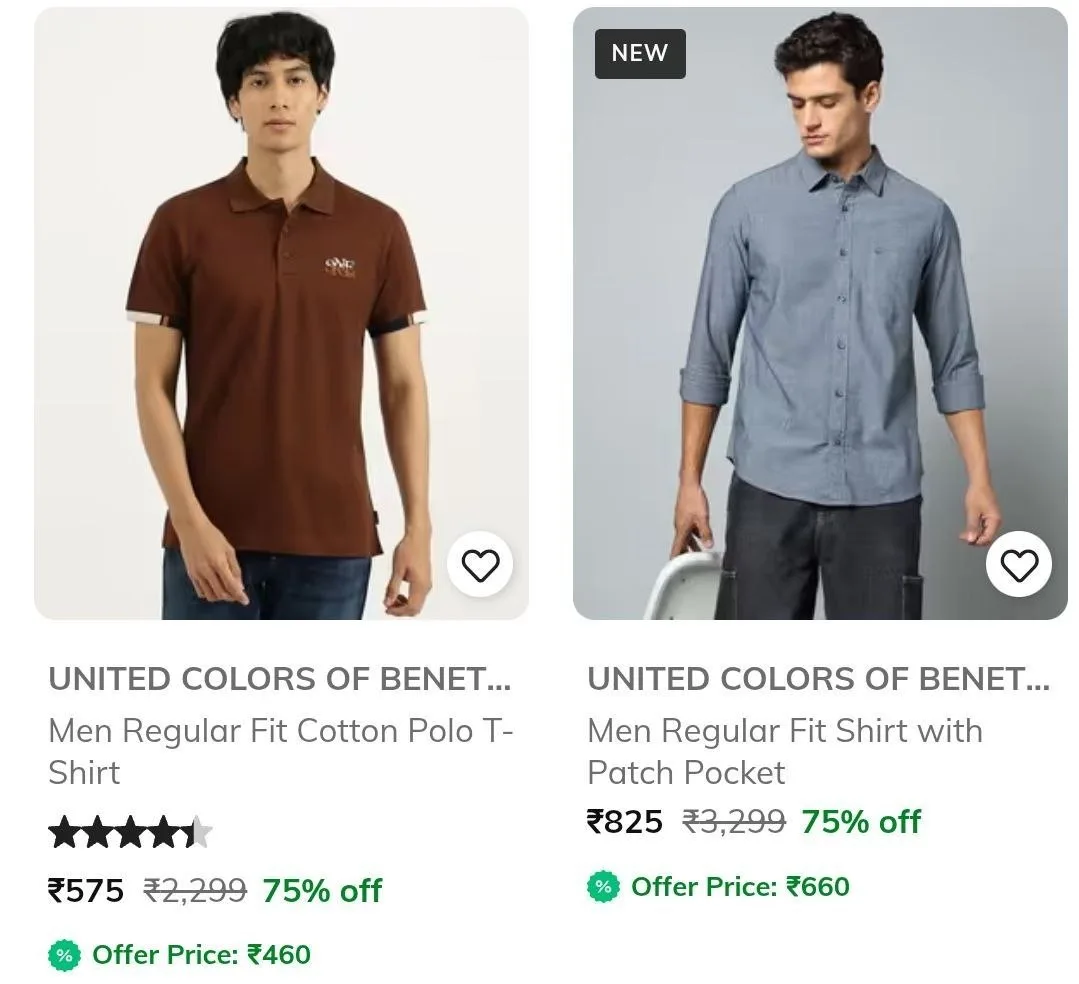 AJIO Sale Live : Upto 75% Off On UCB Clothing.